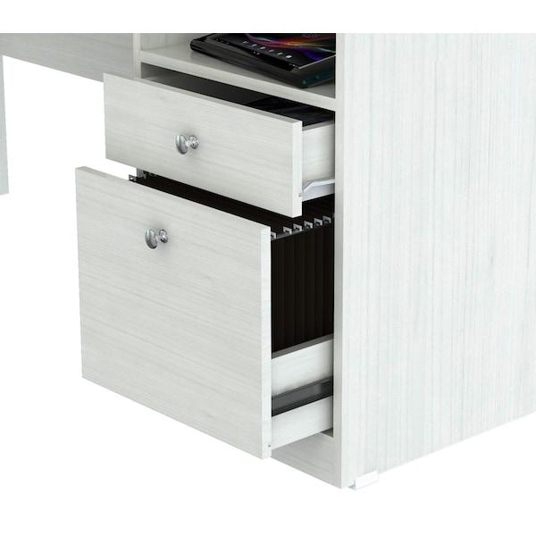 Desk Curved Top Desk - 2-Drawer, 29.5 in D X 31.5 in H, 55 in W X